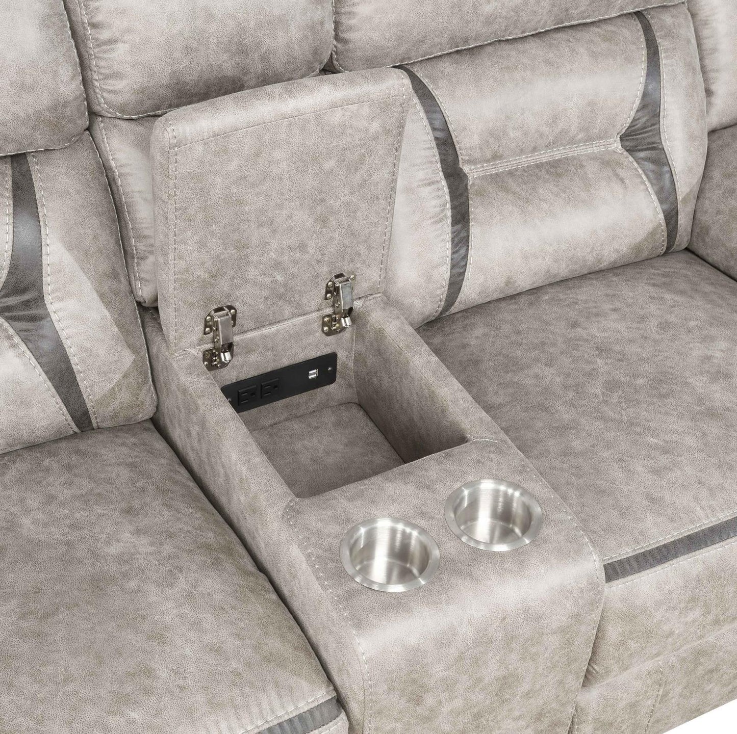 Greer - Greer Upholstered Tufted Back Glider Loveseat
