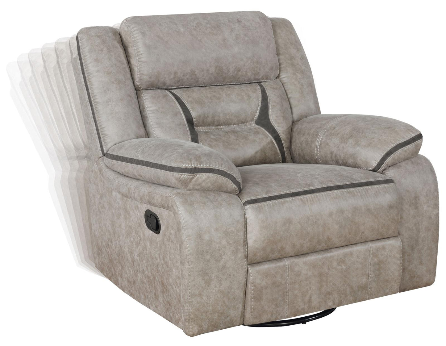 Greer - Greer Upholstered Tufted Back Glider Recliner