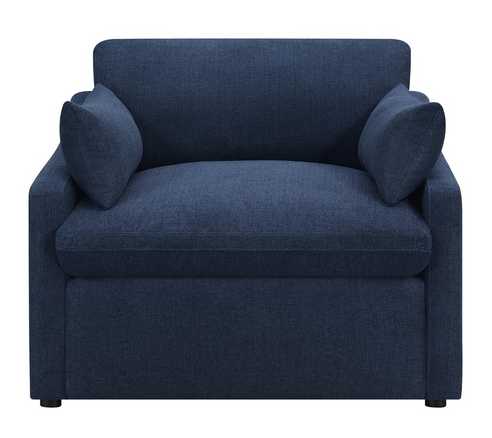 Destino - Destino Cushion Back Power Recliner Midnight Blue