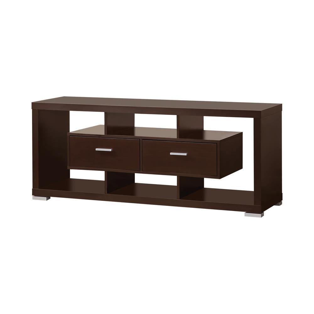 Darien - Darien 2-drawer Rectangular TV Console Cappuccino