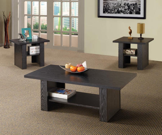 Rodez - Rodez 3-piece Occasional Table Set Black Oak