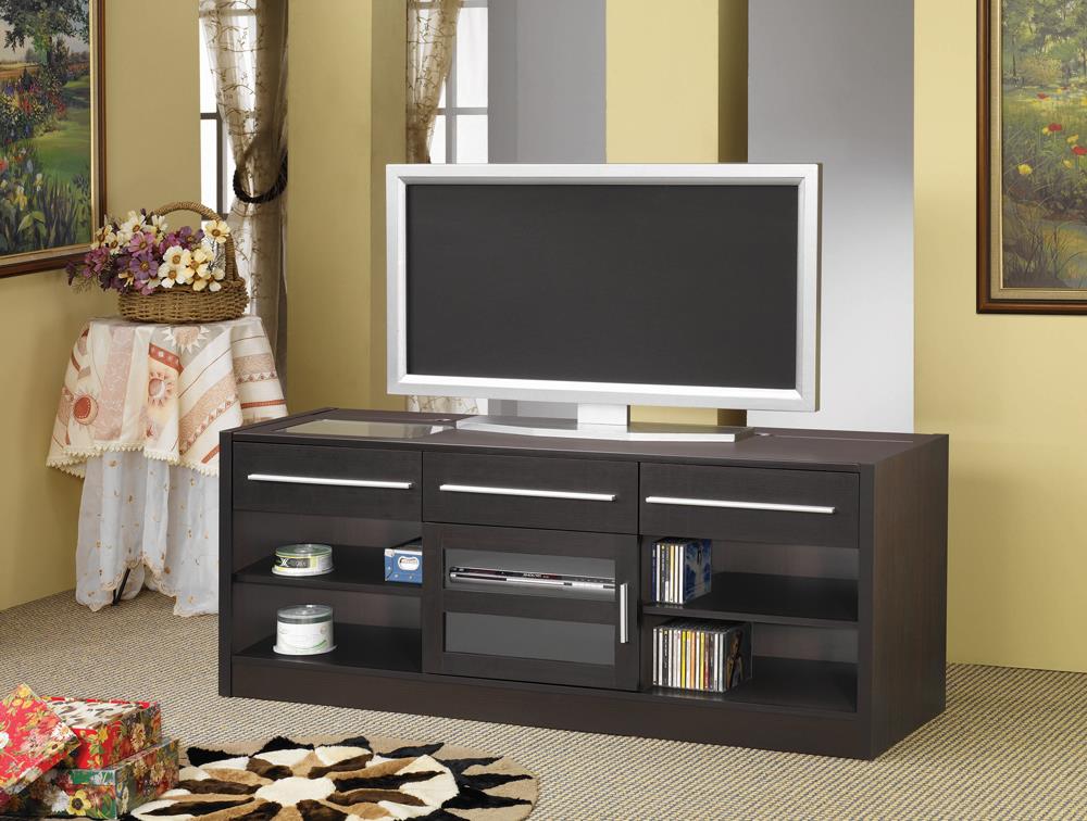 Elwood - Elwood 3-drawer Built-in Connect-it TV Console Cappuccino