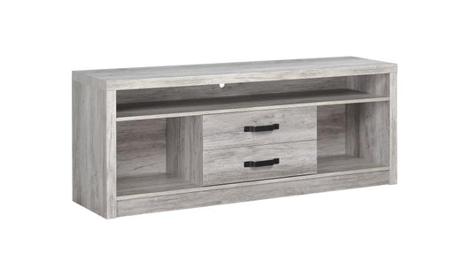 Burke - Burke 2-drawer TV Console Grey Driftwood