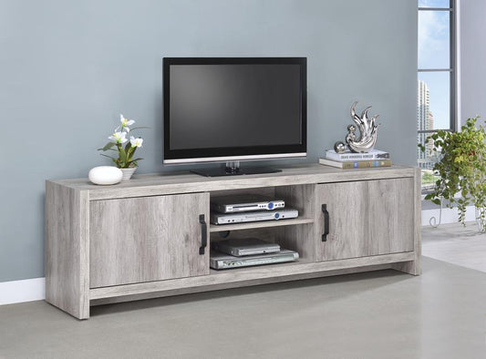 Hays - Hays 2-door TV Console Grey Driftwood