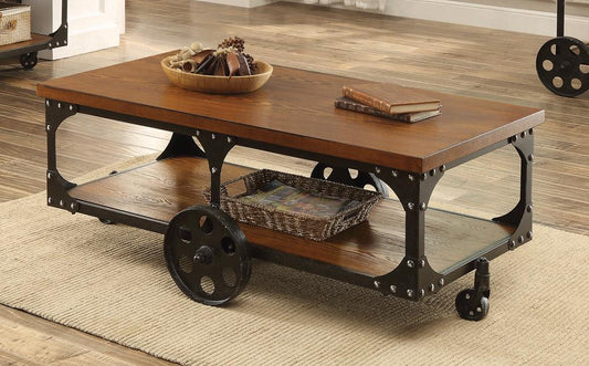 Shepherd - Shepherd Coffee Table with Casters Rustic Brown