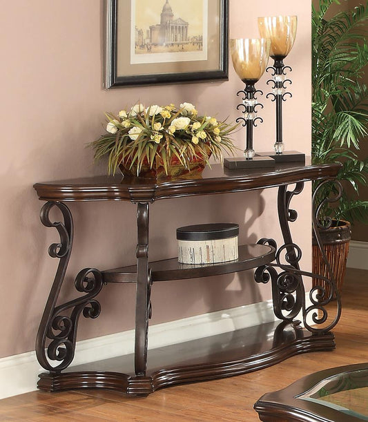 Laney - Laney Sofa Table Deep Merlot and Clear