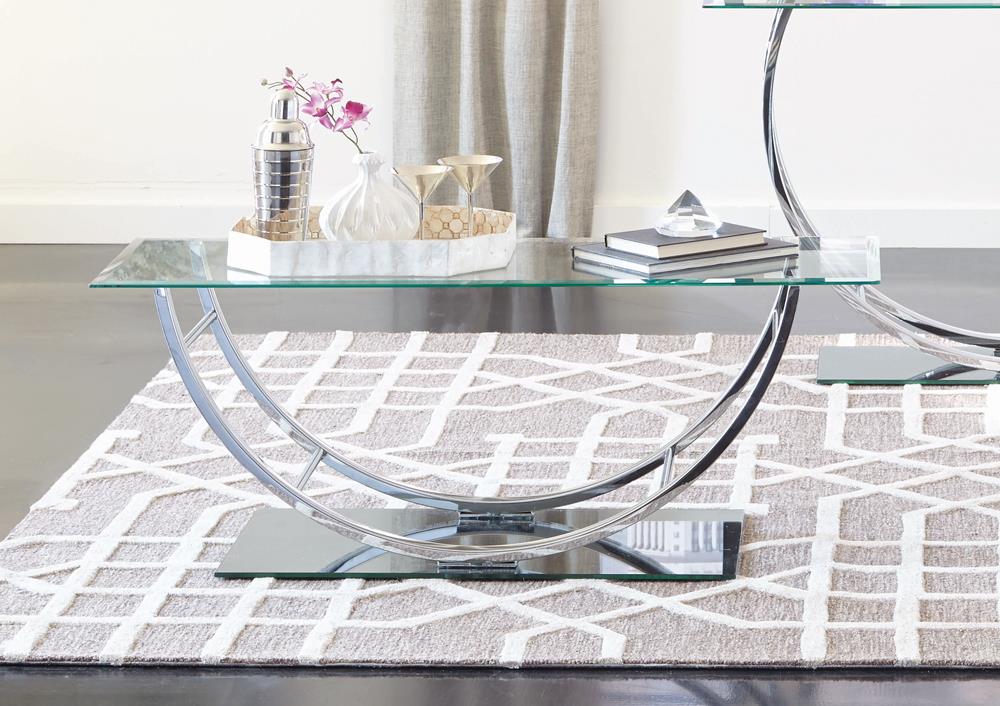 Danville - Danville U-shaped Coffee Table Chrome