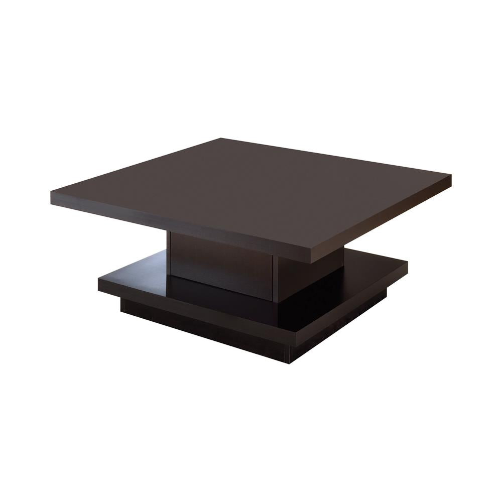 Reston - Reston Pedestal Square Coffee Table Cappuccino