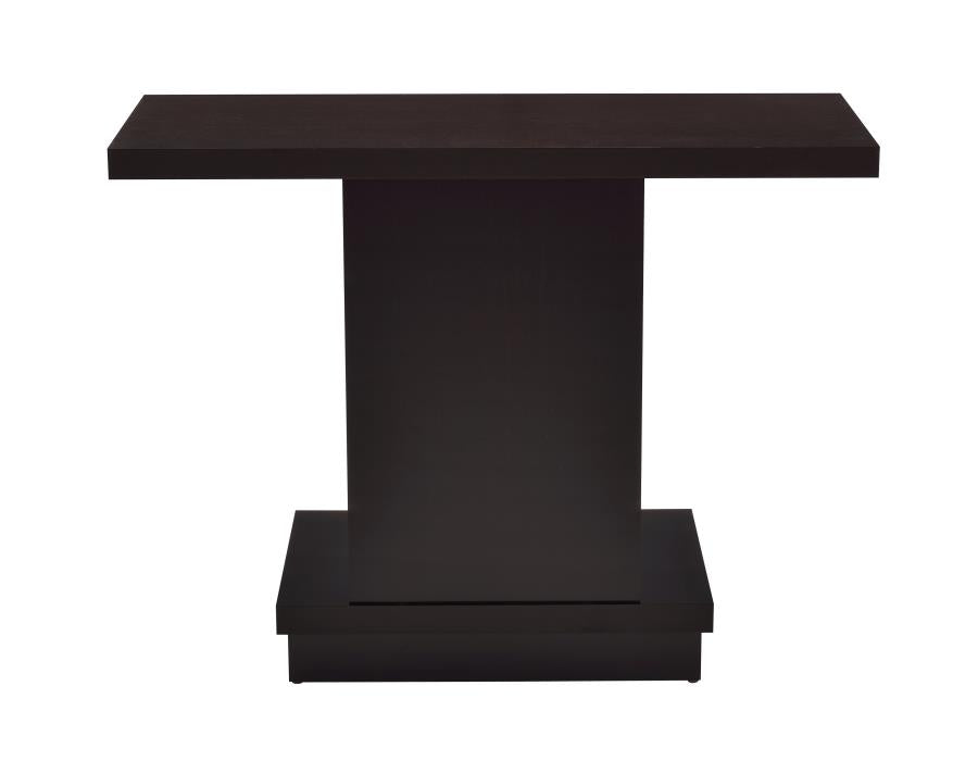 Reston - Reston Pedestal Sofa Table Cappuccino