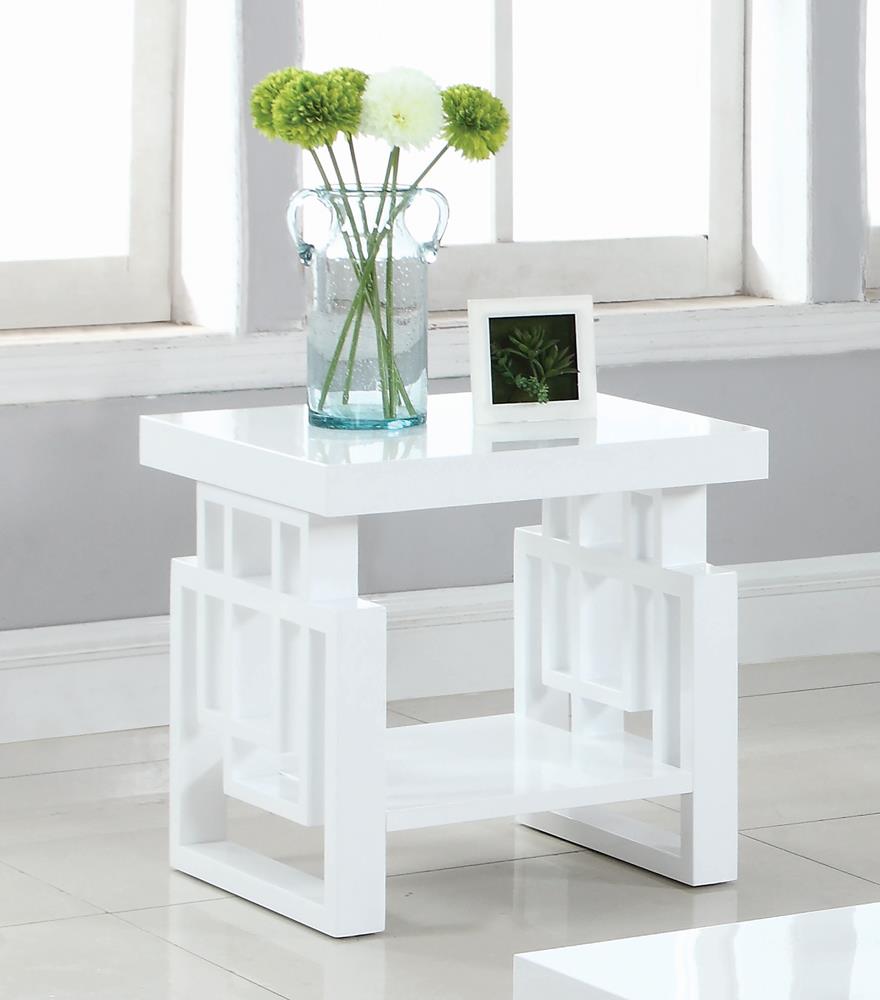 Schmitt - Schmitt Rectangular End Table High Glossy White