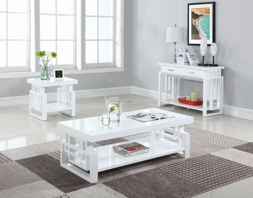 Schmitt - Schmitt Rectangular End Table High Glossy White