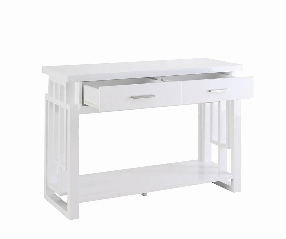 Schmitt - Schmitt Rectangular 2-drawer Sofa Table High Glossy White