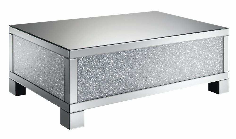 Gillian - Gillian Rectangular Coffee Table Clear Mirror