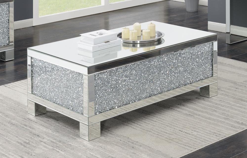 Gillian - Gillian Rectangular Coffee Table Clear Mirror
