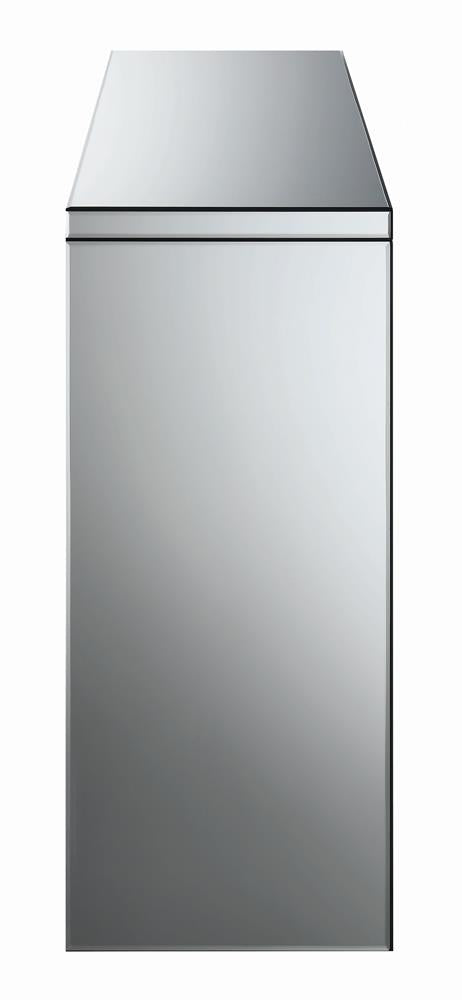 Gillian - Gillian Rectangular Sofa Table Silver and Clear Mirror