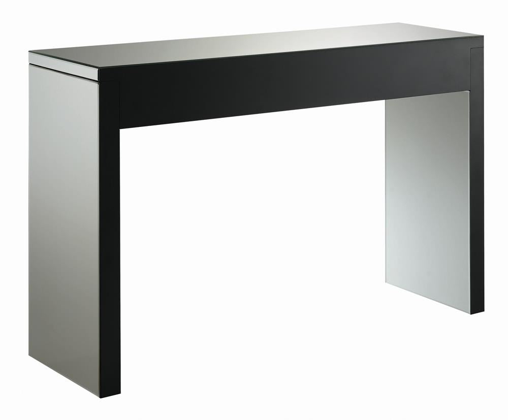 Gillian - Gillian Rectangular Sofa Table Silver and Clear Mirror