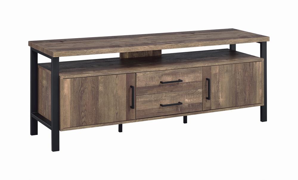 Ruston - Ruston 59" 2-drawer Rectangular TV Console Rustic Oak