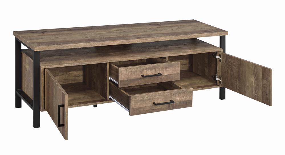 Ruston - Ruston 59" 2-drawer Rectangular TV Console Rustic Oak