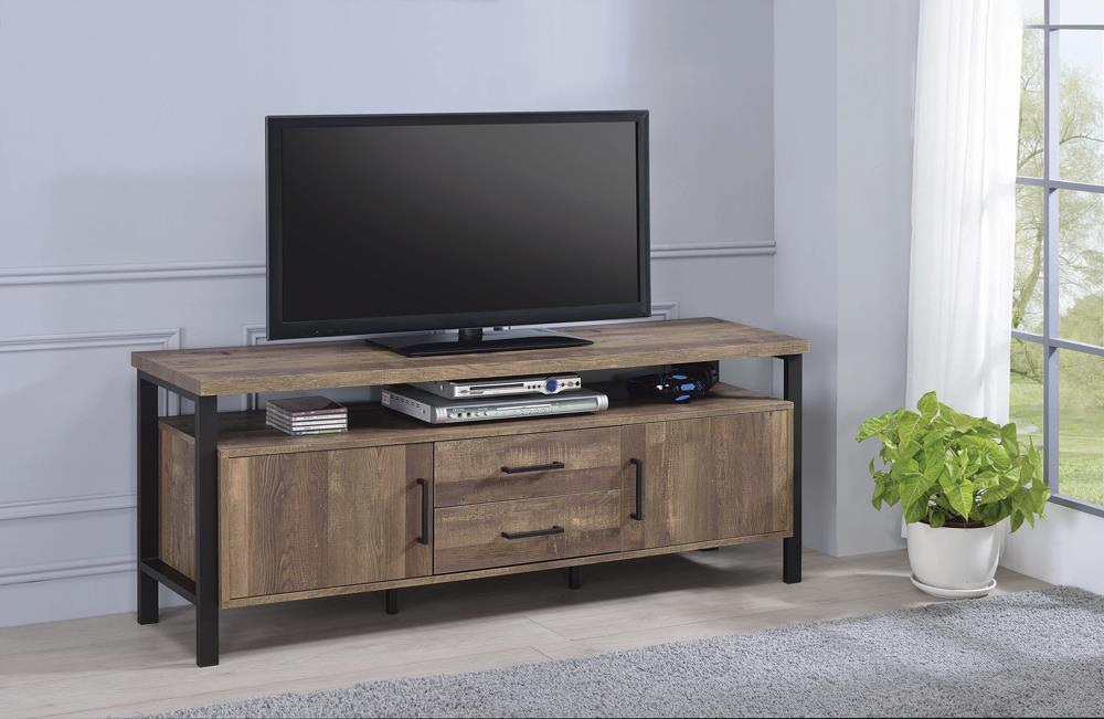 Ruston - Ruston 59" 2-drawer Rectangular TV Console Rustic Oak