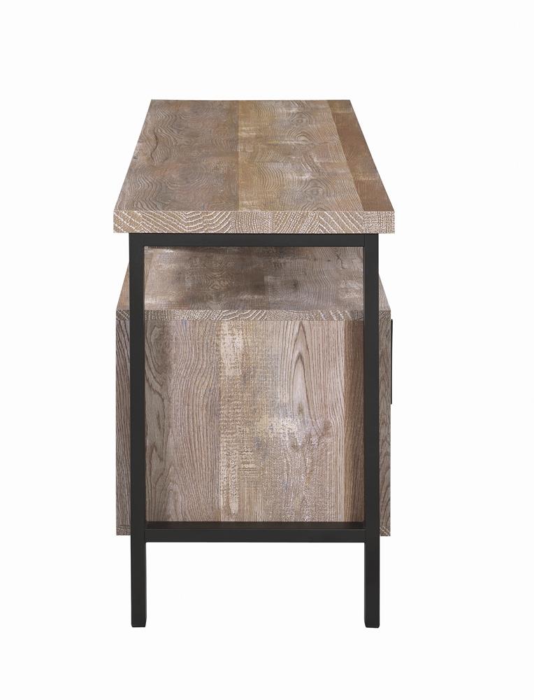 Ruston - Ruston 59" 2-drawer TV Console Weathered Oak