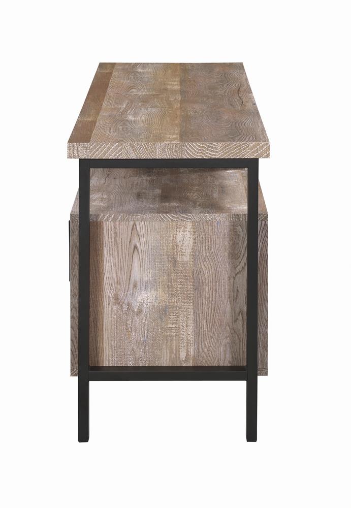 Ruston - Ruston 59" 2-drawer TV Console Weathered Oak
