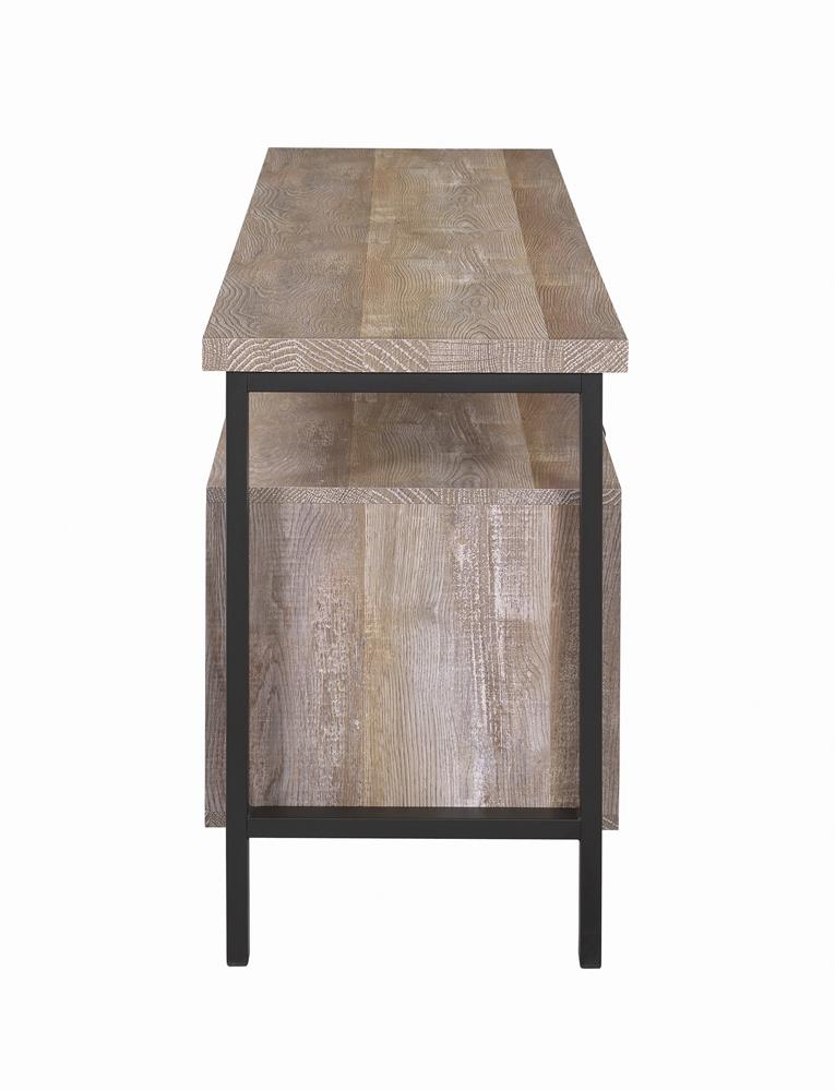 Ruston - Ruston 71" 2-drawer TV Console Weathered Oak