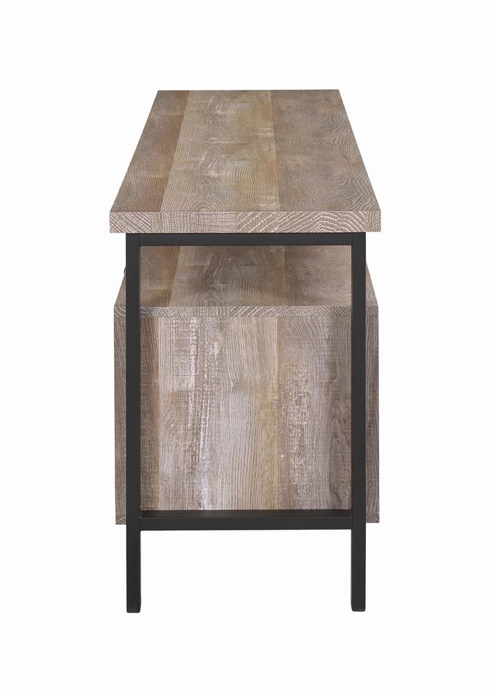 Ruston - Ruston 71" 2-drawer TV Console Weathered Oak