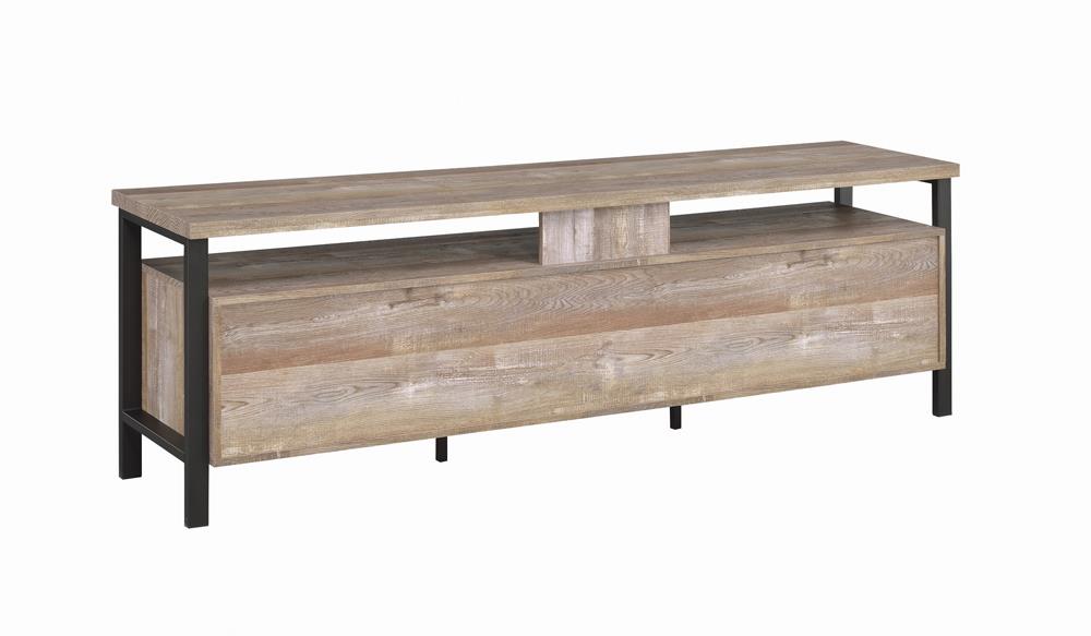 Ruston - Ruston 71" 2-drawer TV Console Weathered Oak
