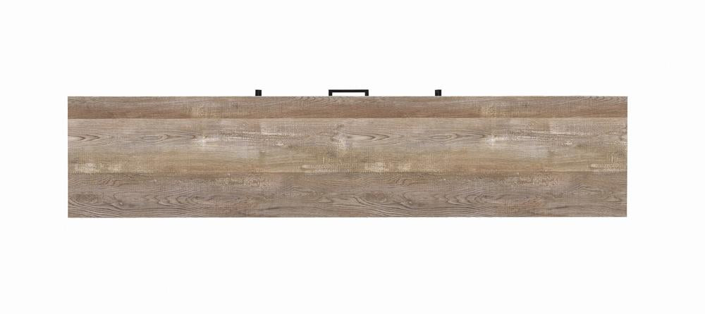 Ruston - Ruston 71" 2-drawer TV Console Weathered Oak