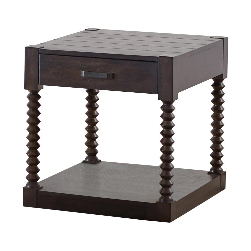 Meredith - Meredith 1-drawer End Table Coffee Bean