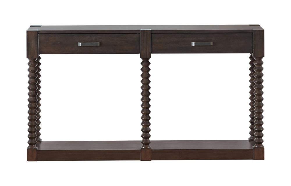 Meredith - Meredith 2-drawer Sofa Table Coffee Bean
