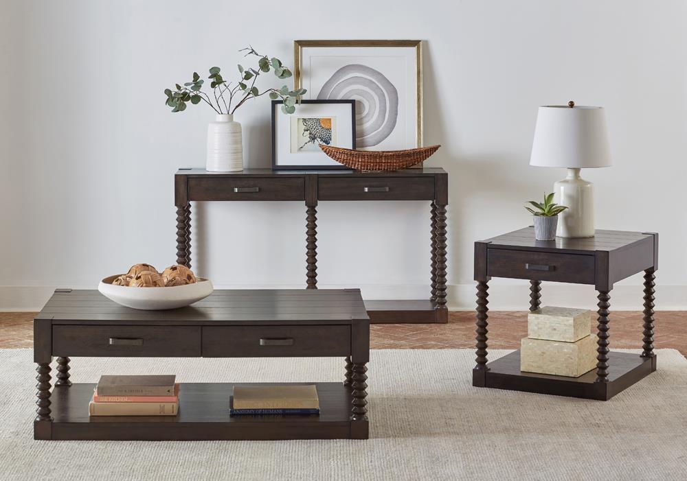 Meredith - Meredith 2-drawer Sofa Table Coffee Bean