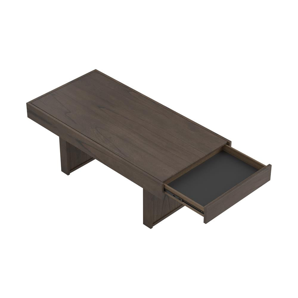 Owen - Owen Rectangle Coffee Table with Hidden Storage Wheat Brown
