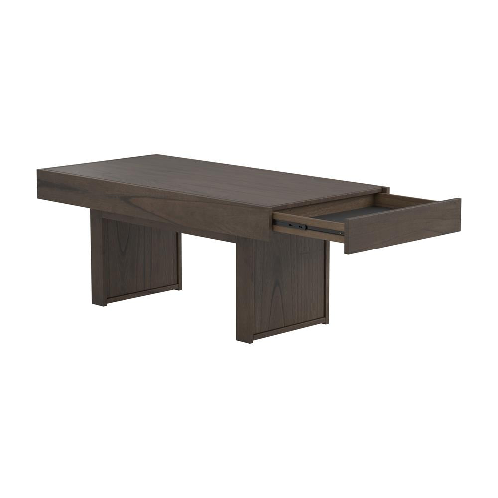 Owen - Owen Rectangle Coffee Table with Hidden Storage Wheat Brown