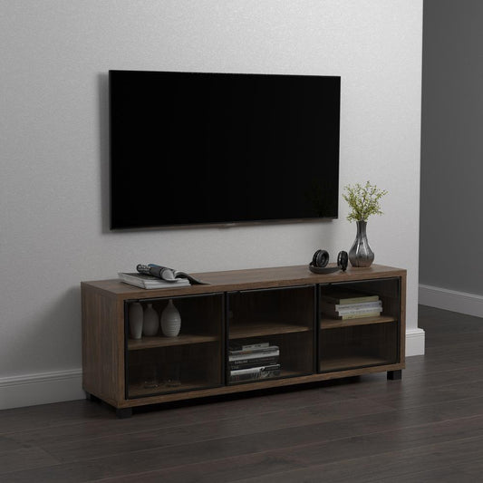 Westfield - Westfield 3-door TV Console Aged Walnut
