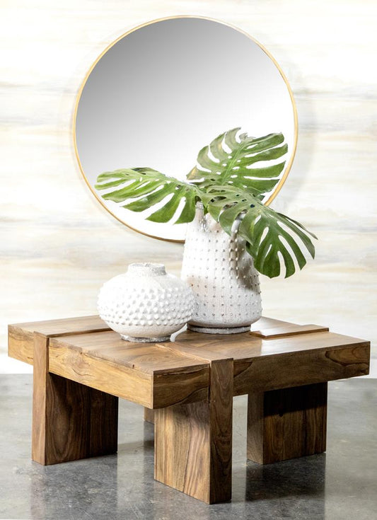 Skeet - Skeet Wooden Square Coffee Table Natural Sheesham