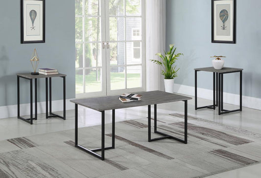 Nyla - Nyla 3-piece Occasional Set Weathered Grey and Black