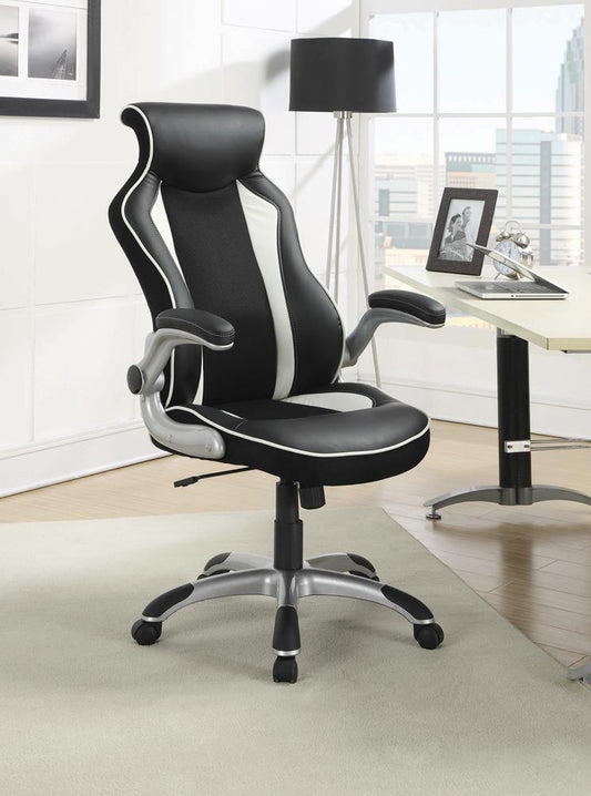 Dustin - Dustin Adjustable Height Office Chair Black and Silver