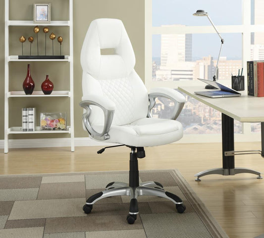 Bruce - Bruce Adjustable Height Office Chair White and Silver