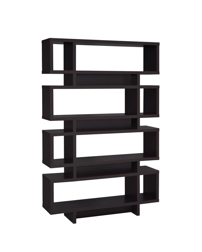 Reid - Reid 4-tier Open Back Bookcase Cappuccino