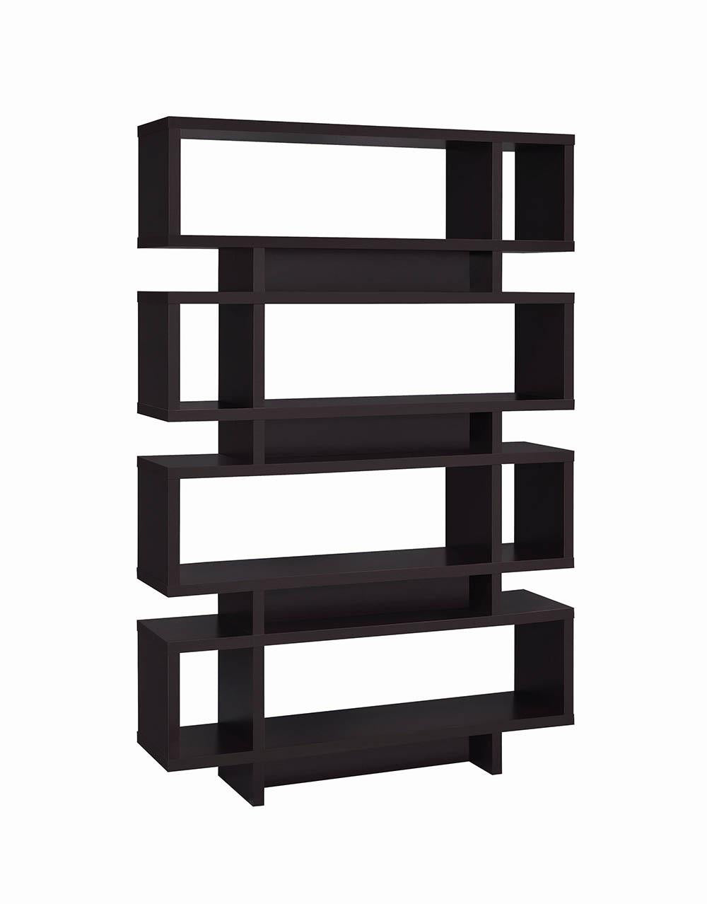 Reid - Reid 4-tier Open Back Bookcase Cappuccino