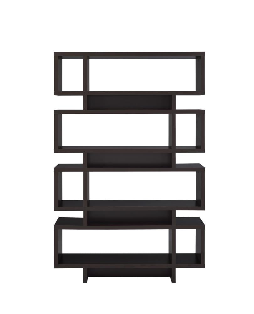 Reid - Reid 4-tier Open Back Bookcase Cappuccino