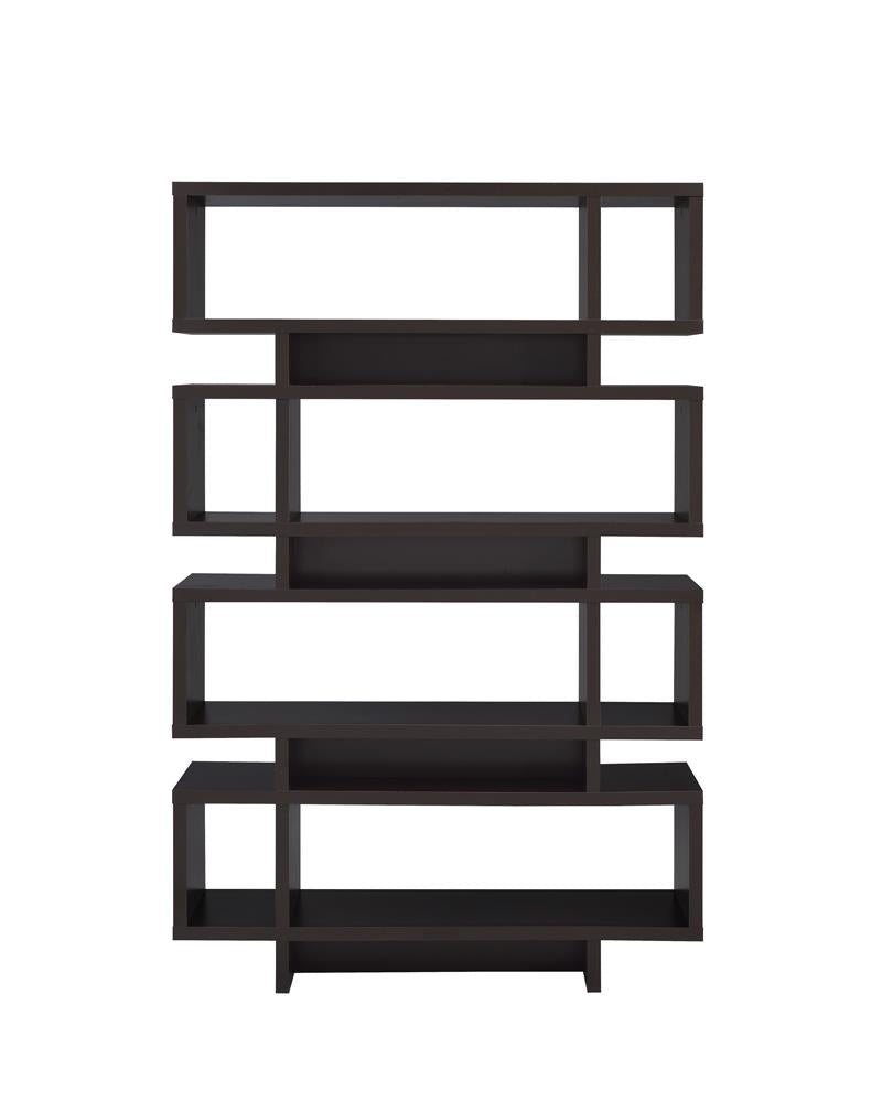 Reid - Reid 4-tier Open Back Bookcase Cappuccino