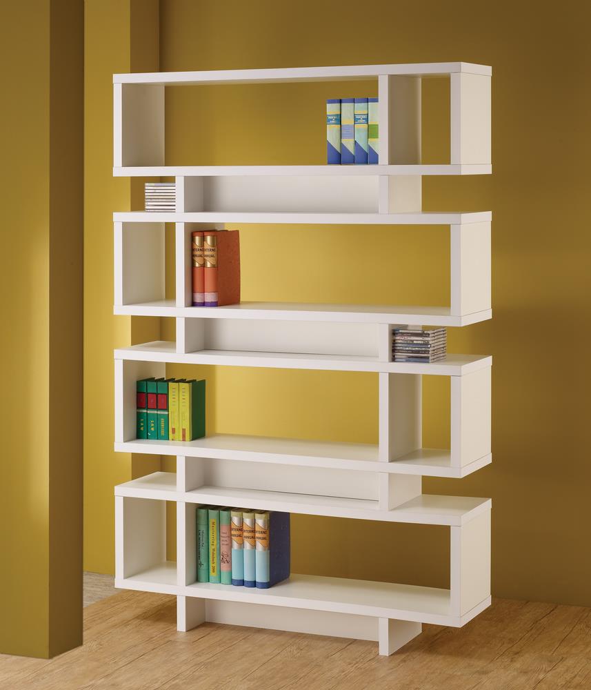 Reid - Reid 4-tier Open Back Bookcase White