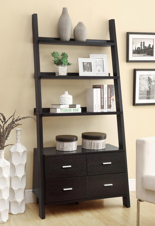 Colella - Colella 3-piece Storage Ladder Bookcase Set Cappuccino