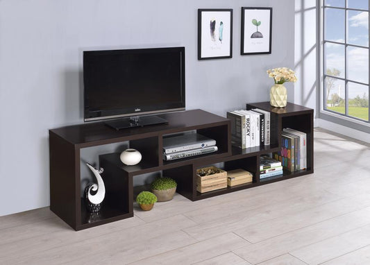 Velma - Velma Convertible TV Console and Bookcase Cappuccino