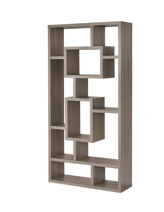 Howie - Howie 10-shelf Bookcase Weathered Grey