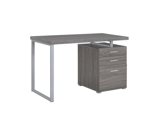 Brennan - Brennan 3-drawer Office Desk Weathered Grey