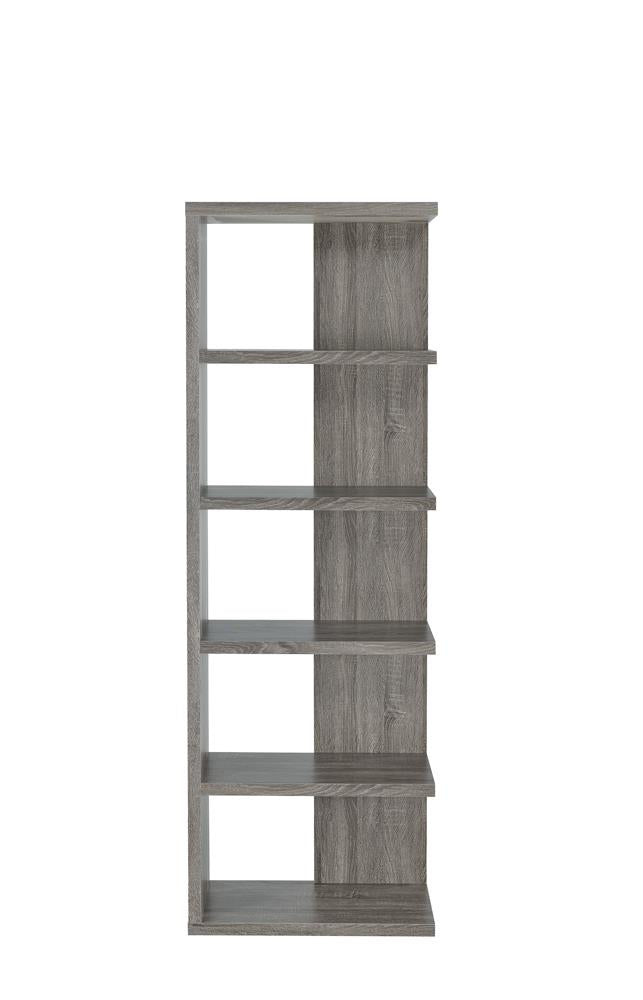 Harrison - Harrison 5-tier Bookcase Weathered Grey