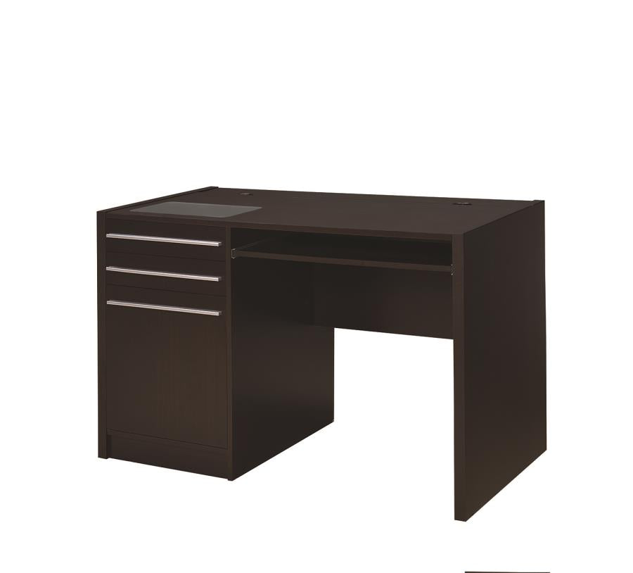 Halston - Halston Rectangular Connect-it Office Desk Cappuccino